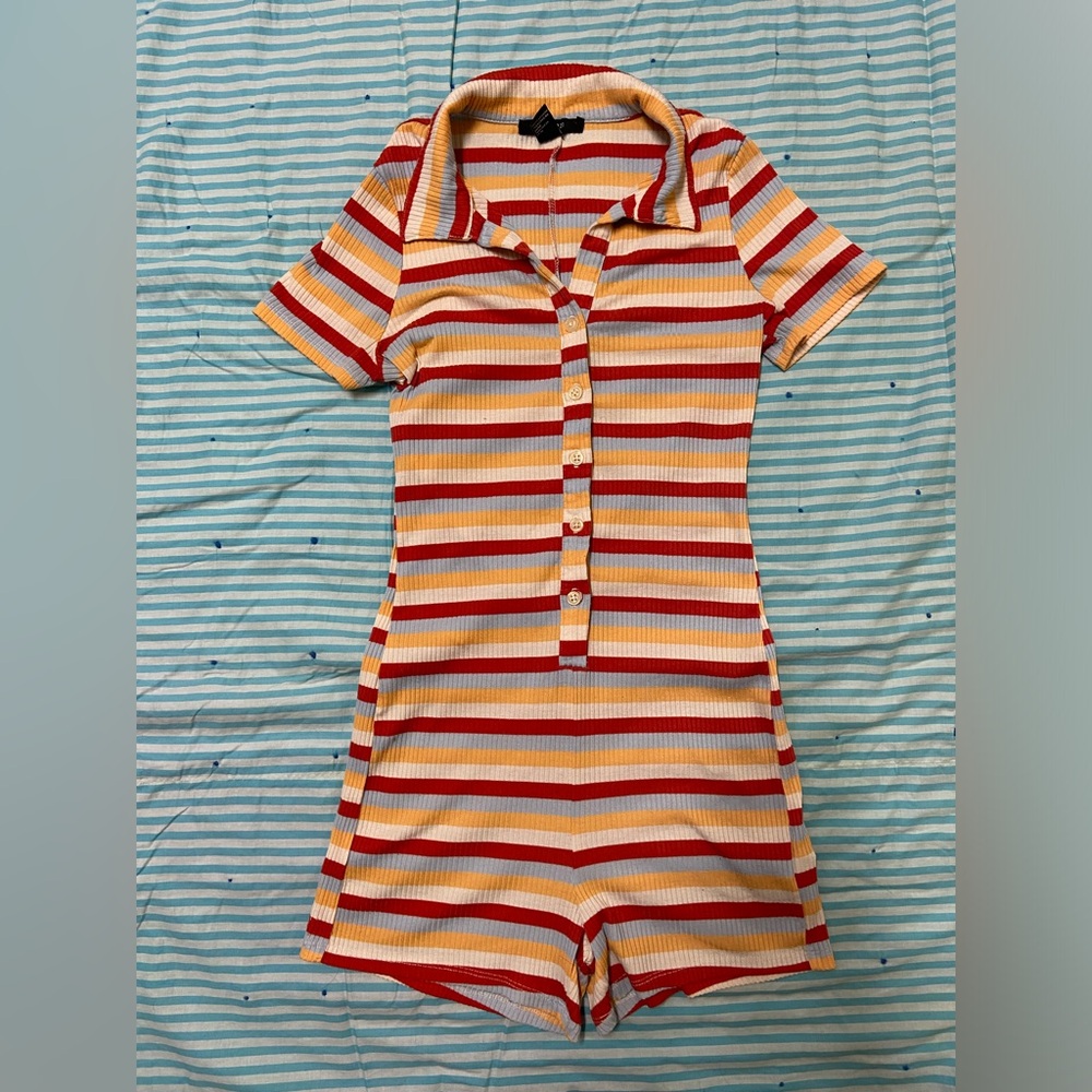 Forever 21 colorful stripped romper